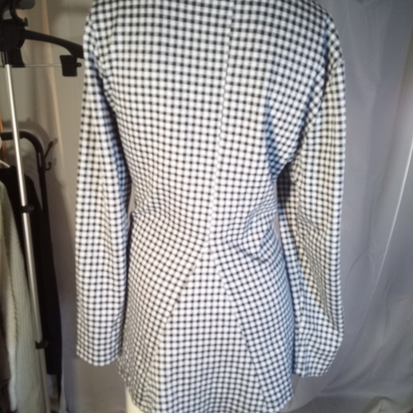 Papillon Blanc Blue and White Long Sleeve Boxy Blouse - Picture 4 of 4
